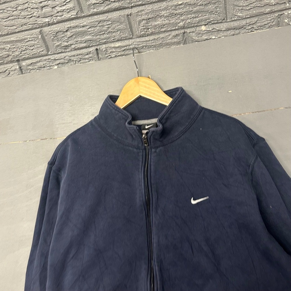 Nike Navy Blue Full Zip Track Jacket Athletic Comfort Size XL